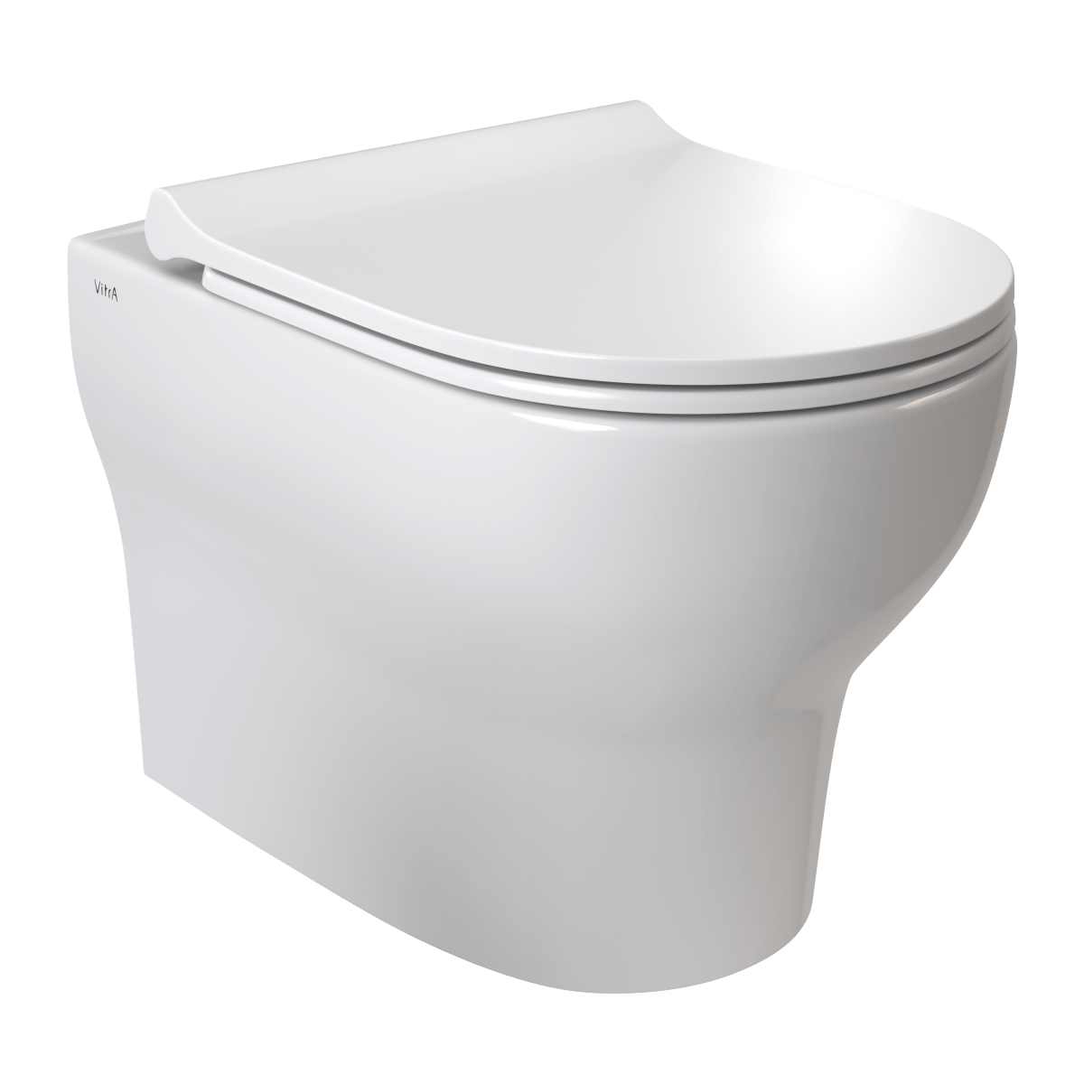 Подвесной унитаз VitrA Zentrum Round (Зентрум Раунд) 7786B003-0075, безободковый SmoothFlush (Смусфлаш), белый, санитарный фарфор, антибактериальное покрытие Hygiene (Хайджн)