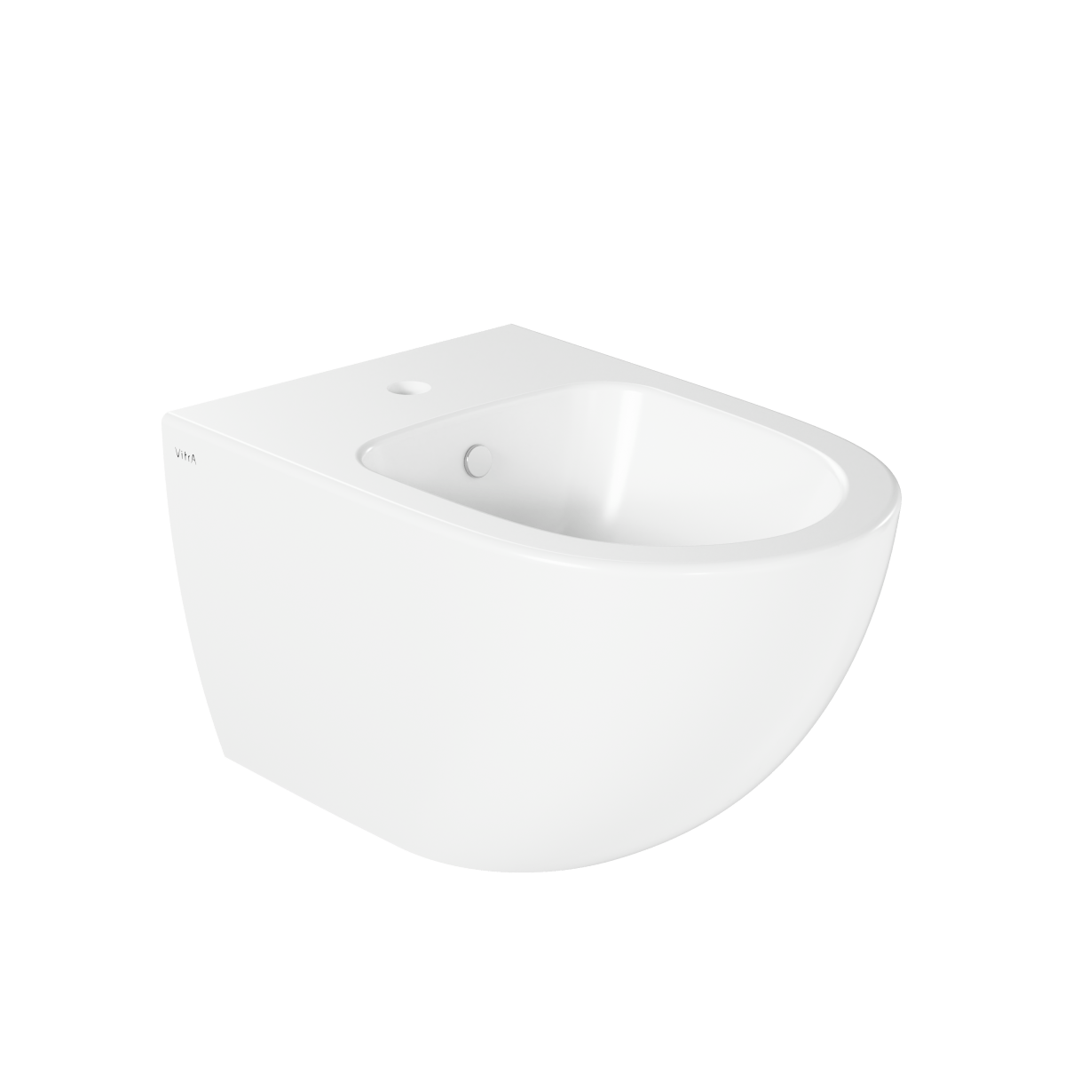 Биде VitrA Sento (Сенто) 4338B003-1046, подвесное, белое, с отверстием под смеситель, покрытие Hygiene (Хайджн)