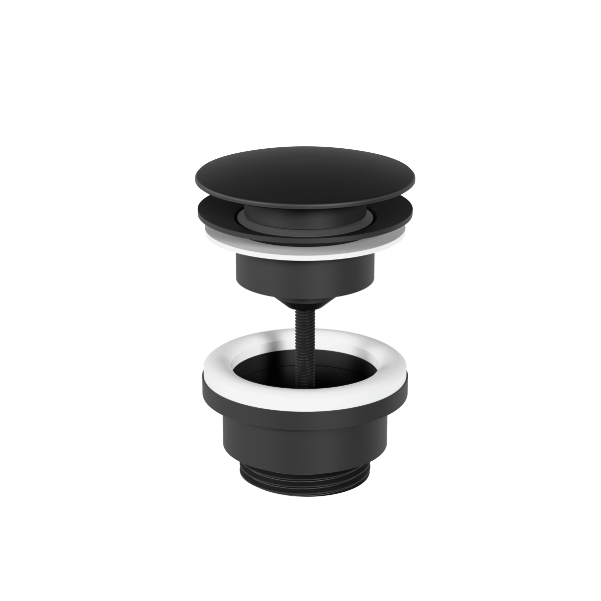 Донный клапан VitrA A4514936WTC, нажимной для раковины, с переливом, матовый черный