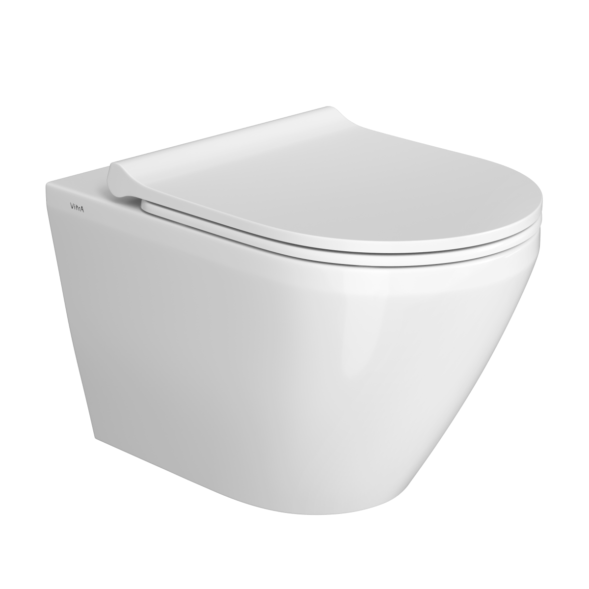 Подвесной унитаз VitrA Integra Round (Интегра Раунд) 7041B003-0075, безободковый, Rim-ex (Рим-экс), белый, санитарный фарфор, антибактериальное покрытие Hygiene (Хайджн)