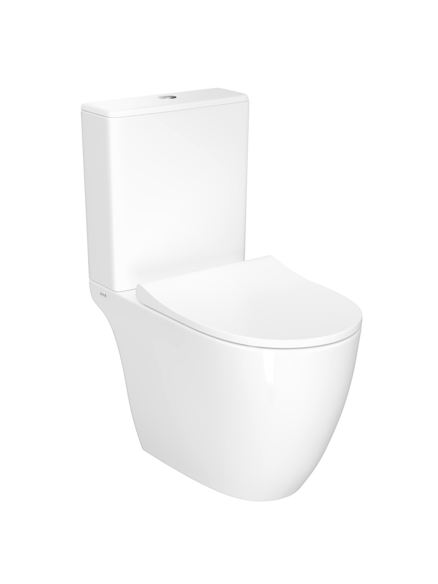 Комплект напольного унитаза Sento Rim-ex  open back, сиденье тонкое микролифт, механизм 3/6 л