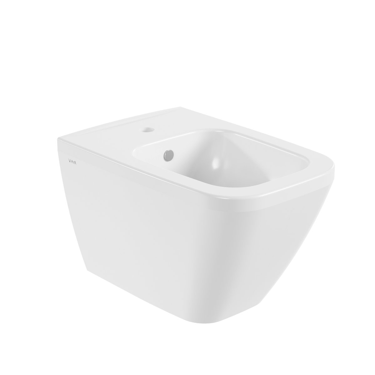 Биде VitrA Integra Square (Интегра Скуэр) 7083B003-0288, подвесное, белое, с отверстием под смеситель, покрытие Hygiene (Хайджн)