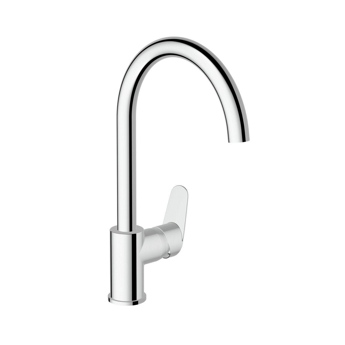 Смеситель для кухни VitrA Flow Round (Флоу Раунд) A43407EXP, с поворотным изливом, однорычажный, хром, латунь