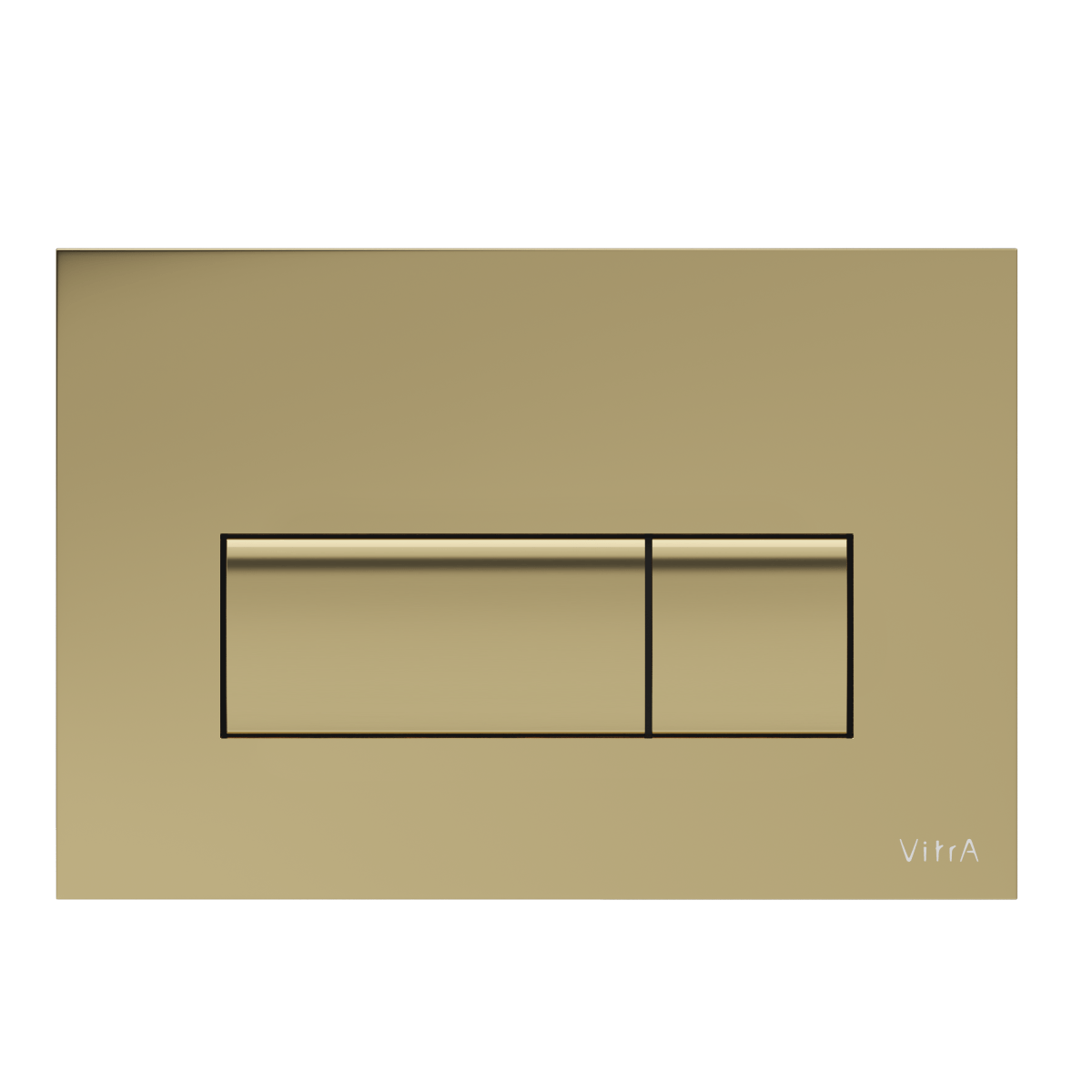Кнопка смыва для инсталляции VitrA Root Square (Рут Скуэр) 740-2324, глянцевое золото двойный смыв