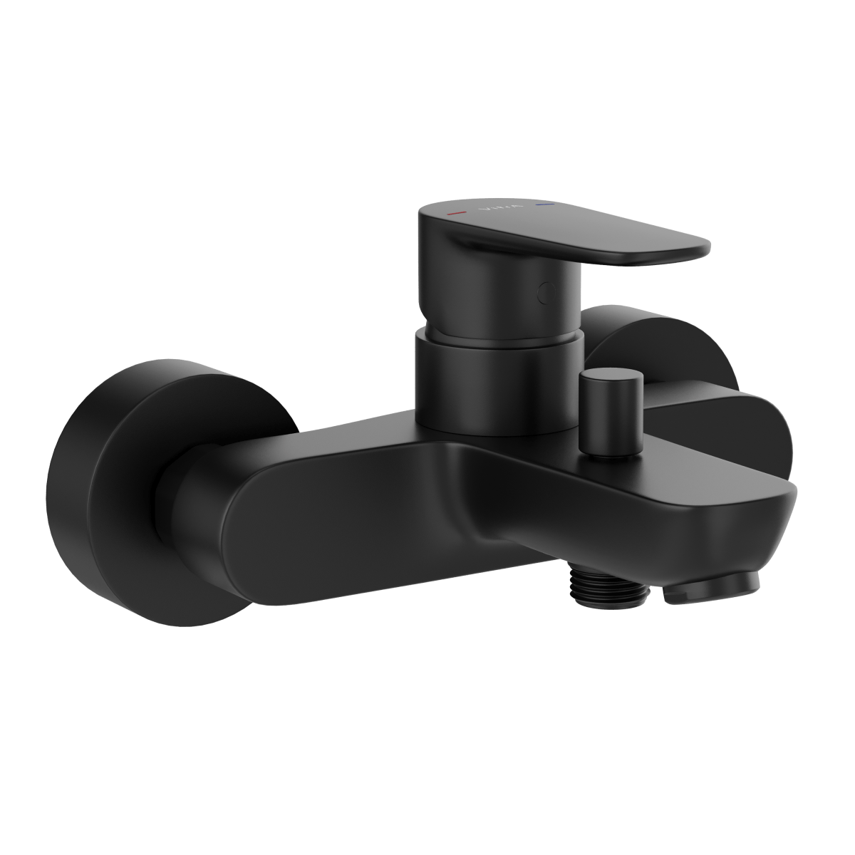 Смеситель настенный VitrA Flow Soft (Флоу Софт) A4294636EXP, для ванны, однорычажный, матовый черный, латунь