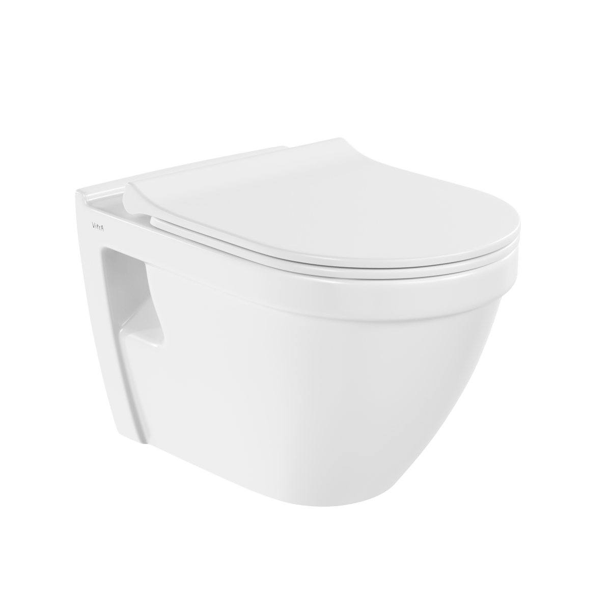 Подвесной унитаз VitrA S50 7740B003-0075, безободковый, Rim-ex (Рим-экс), белый, санитарный фарфор, антибактериальное покрытие Hygiene (Хайджн)