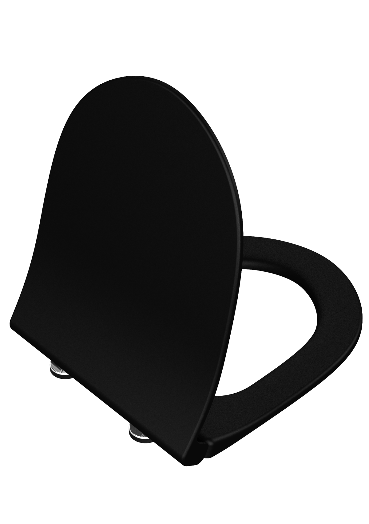 Сиденье для унитаза VitrA Sento (Сенто) 120-483-009, круглое матовое черное дюропласт, с микролифтом