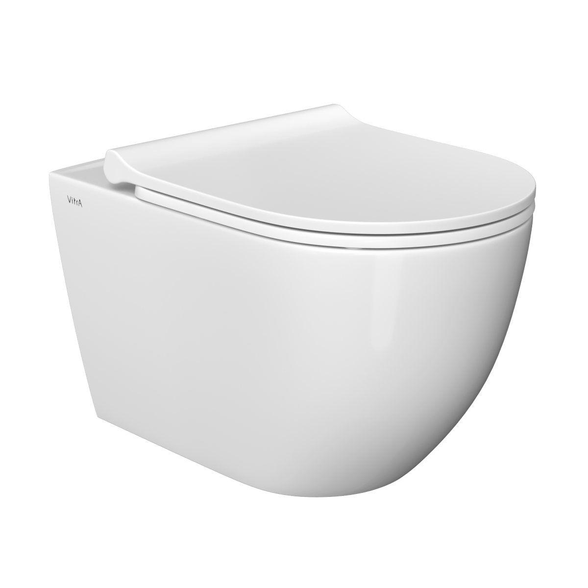 Подвесной унитаз VitrA Mia Round (Мия Раунд) 7510B003-0075, безободковый SmoothFlush (Смусфлаш), белый, санитарный фарфор, антибактериальное покрытие Hygiene (Хайджн)
