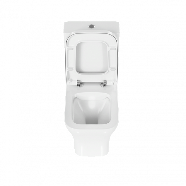 Унитаз-компакт напольный VitrA Polar (Полар) 9843B003-7201, с сиденьем микролифт, белый, санитарный фарфор, антибактериальное покрытие Hygiene (Хайджн) фото 4