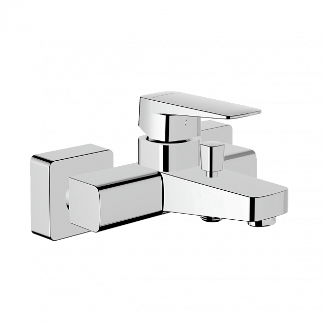 Смеситель настенный VitrA Root Square (Рут Скуэр) A42737EXP, для ванны, однорычажный, хром, латунь фото 1