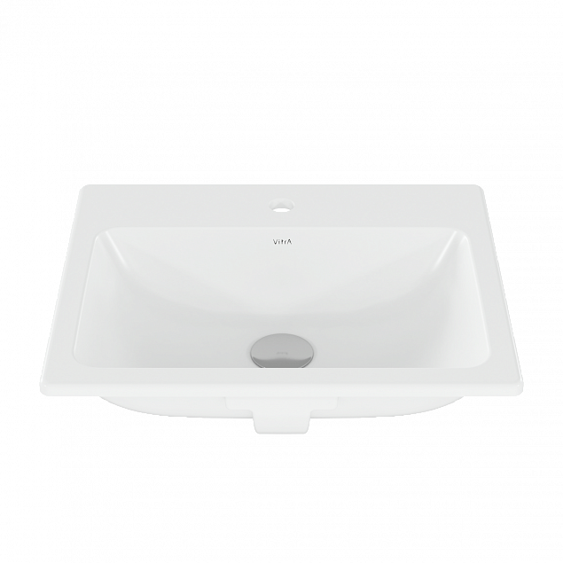 Встраиваемая сверху раковина VitrA S20 5465B003-0001, 55 x 45 см, прямоугольная, белая, антибактериальное покрытие Hygiene (Хайджн) фото 2