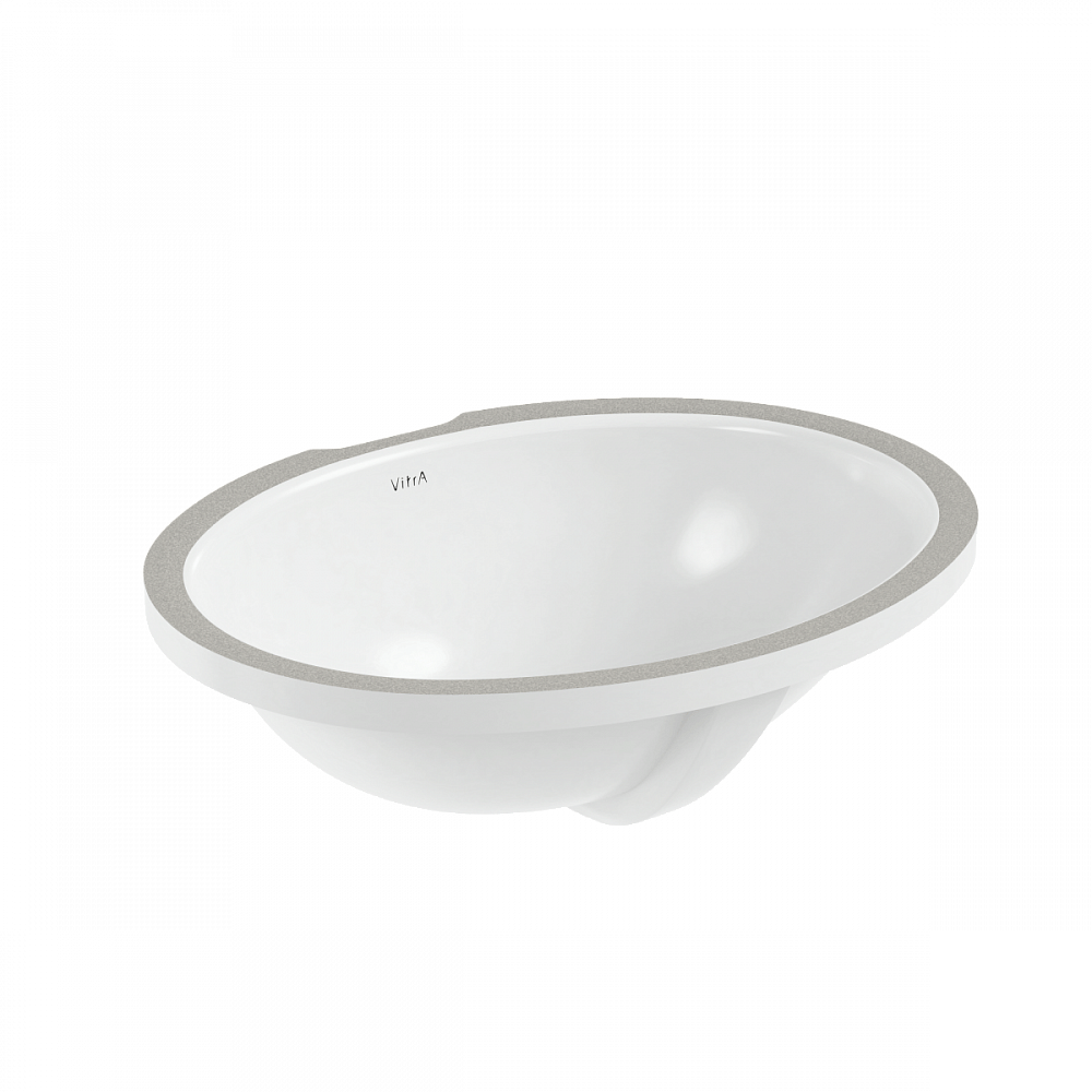 Встраиваемая снизу раковина VitrA Arkitekt (Аркитект) 6039B003-0012, 47 x 38 см, овал, белая, антибактериальное покрытие Hygiene (Хайджн)