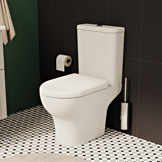 Унитаз-компакт напольный VitrA Zentrum (Зентрум) 9012B003-7209, с сиденьем микролифт, белый, санитарный фарфор, антибактериальное покрытие Hygiene (Хайджн) фото 4