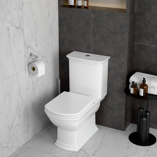 Унитаз-компакт напольный VitrA Serenada (Серенада) 9722B003-7205, с сиденьем микролифт, белый, санитарный фарфор фото 6