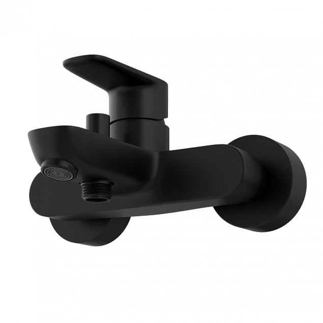 Смеситель настенный VitrA Flow Soft (Флоу Софт) A4294636EXP, для ванны, однорычажный, матовый черный, латунь фото 3