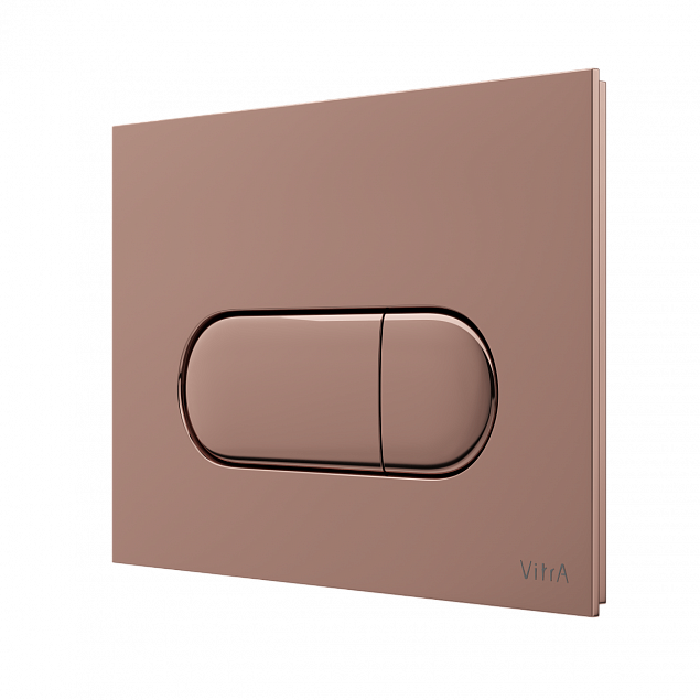 Кнопка смыва для инсталляции VitrA Root Round (Рут Раунд) 740-2240, мягкая медь глянец двойный смыв фото 2