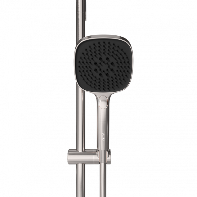 Душевая стойка VitrA Core Square (Кор Скуэр) A4591734EXP, с ручным душем, без смесителя, брашированный никель фото 2