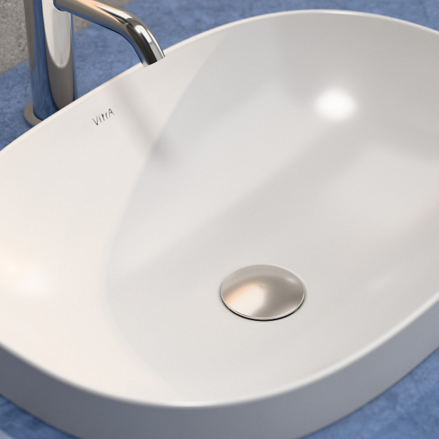 Донный клапан VitrA A4514934, нажимной для раковины, с переливом, брашированный никель фото 3