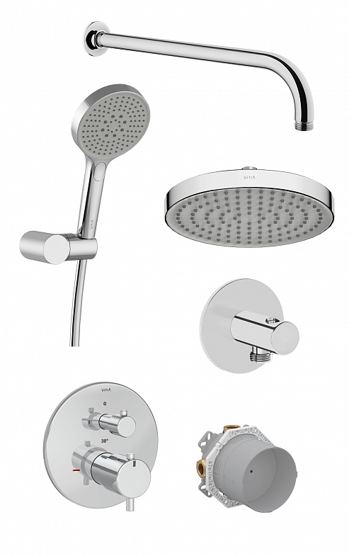 Комплект смесителей VitrA AquaHeat (Аквахит) A49333EXP, хром фото 1