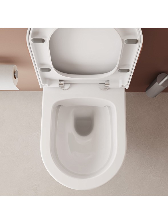 Подвесной унитаз Mia Round SmoothFlush, безободковый фото 11