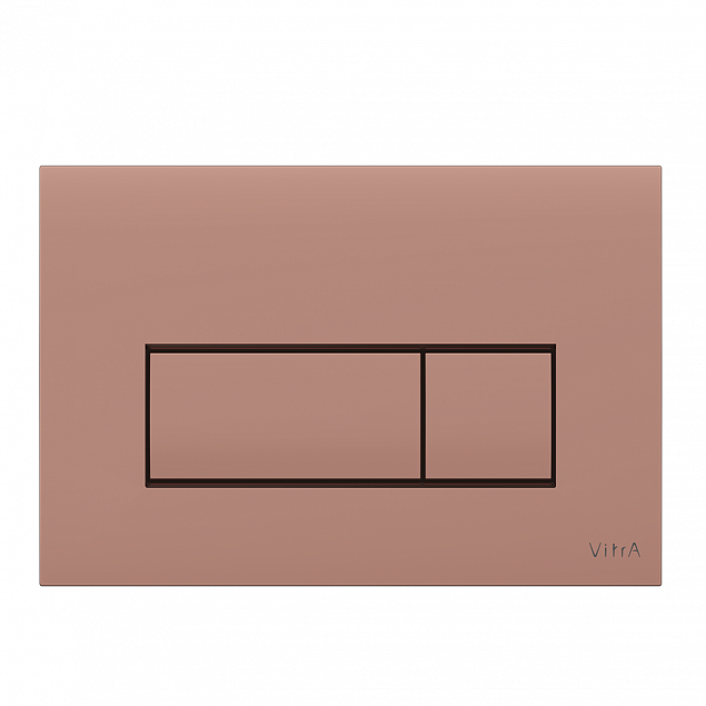 Кнопка смыва для инсталляции VitrA Root Square (Рут Скуэр) 740-2340, мягкая медь глянец двойный смыв фото 1