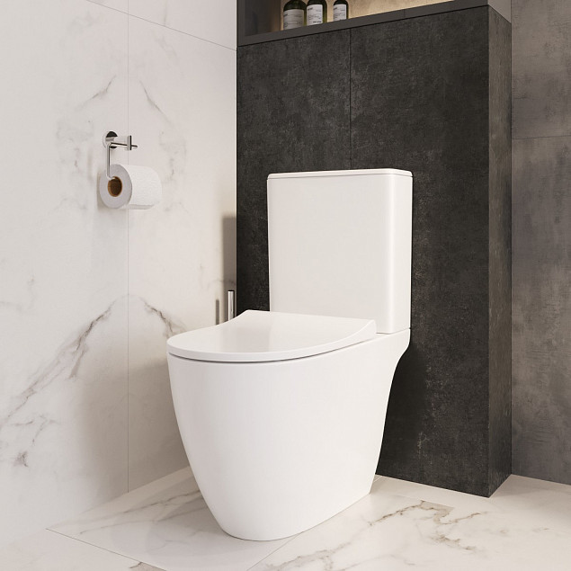Унитаз-компакт напольный VitrA Sento (Сенто) 9830B003-7204, с сиденьем микролифт, белый, санитарный фарфор, антибактериальное покрытие Hygiene (Хайджн) фото 6