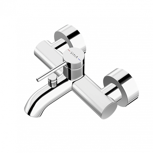 Настенный смеситель для ванны VitrA Minimax Round (Минимакс Раунд) A43548EXP, однорычажный, хром, латунь фото 2