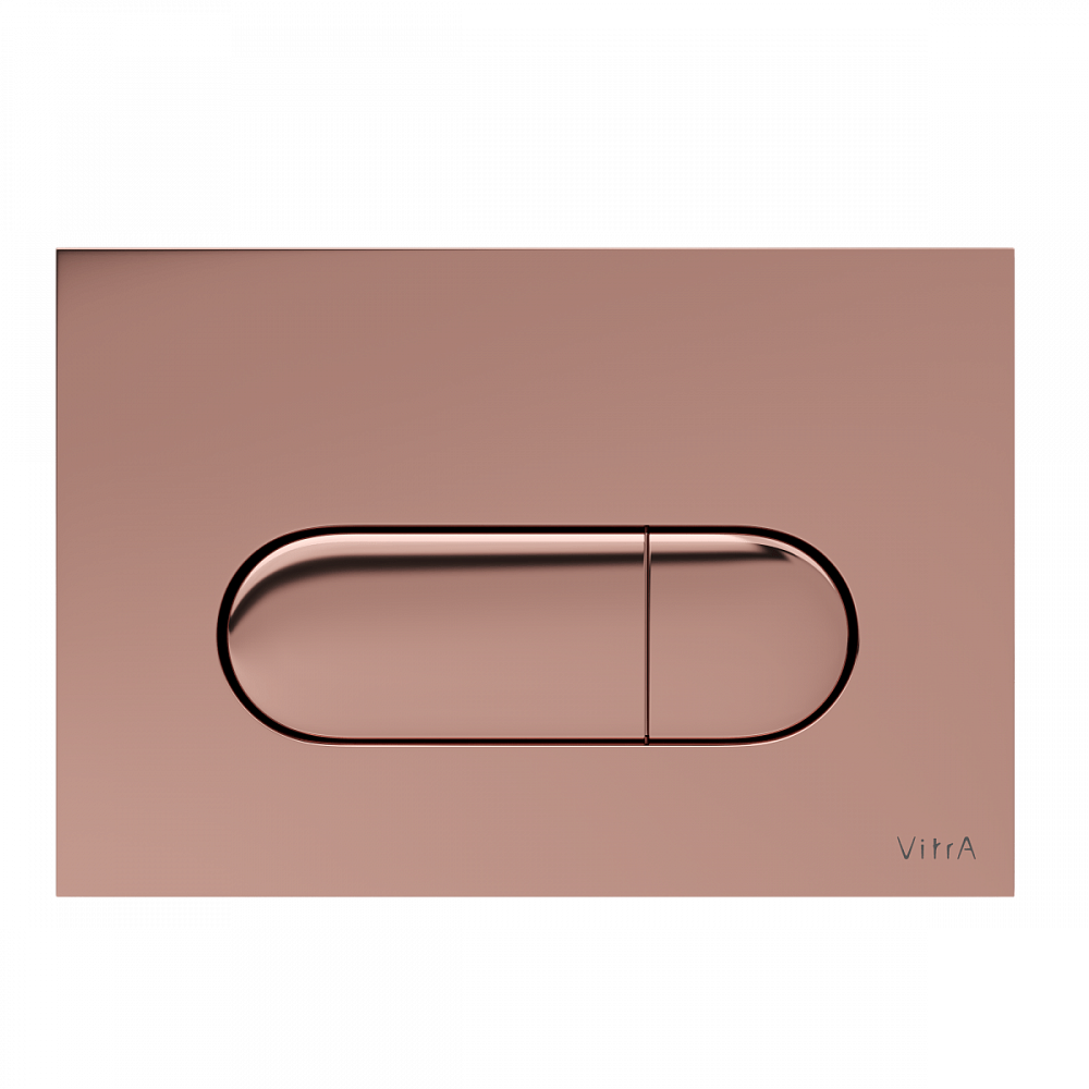 Кнопка смыва для инсталляции VitrA Root Round (Рут Раунд) 740-2240, мягкая медь глянец двойный смыв