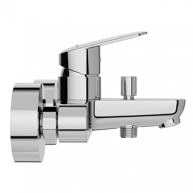 Смеситель настенный VitrA Flow Round (Флоу Раунд) A43057EXP1, для ванны, однорычажный, хром, латунь фото 4