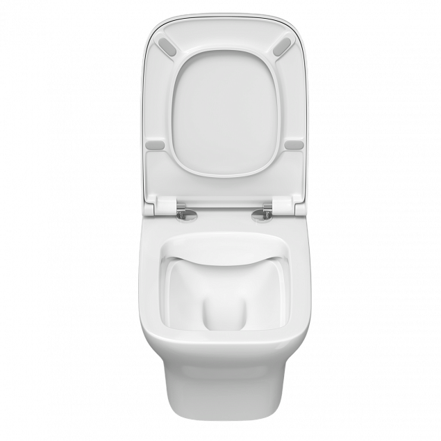 Подвесной унитаз VitrA Zentrum Square (Зентрум Скуэр) 7484B003-0075, безободковый SmoothFlush (Смусфлаш), белый, санитарный фарфор, антибактериальное покрытие Hygiene (Хайджн) фото 4
