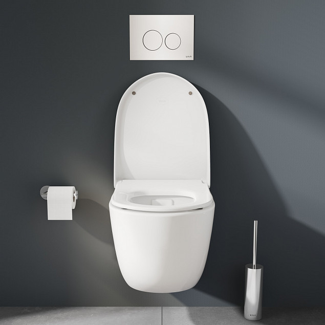 Сиденье для унитаза VitrA Sento (Сенто) 130-003-009, круглое белое дюропласт, с микролифтом фото 5