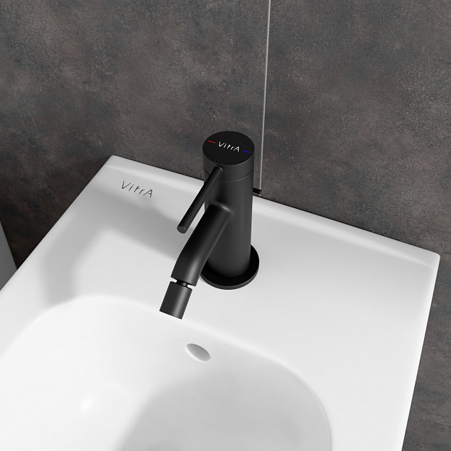 Смеситель для биде VitrA Minimax Round (Минимакс Раунд) A4353636EXP, однорычажный, матовый черный, латунь фото 6