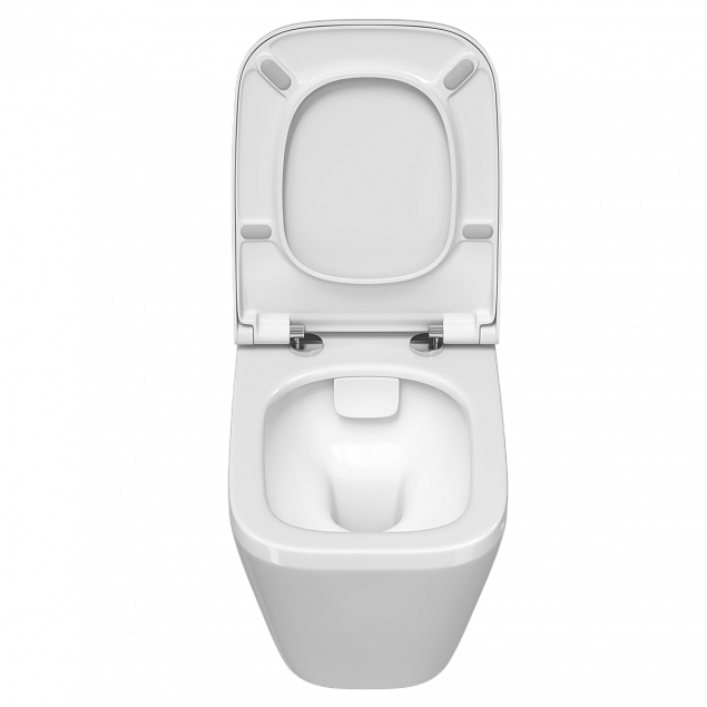 Подвесной унитаз VitrA Integra Square (Интегра Скуэр) 7082B003-0075, безободковый, Rim-ex (Рим-экс), белый, санитарный фарфор, антибактериальное покрытие Hygiene (Хайджн) фото 4