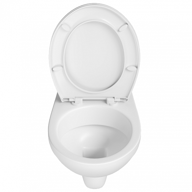 Подвесной унитаз VitrA Normus (Нормус) 6855B003-0101, ободковый Open-Rim, белый, санитарный фарфор, антибактериальное покрытие Hygiene (Хайджн) фото 4