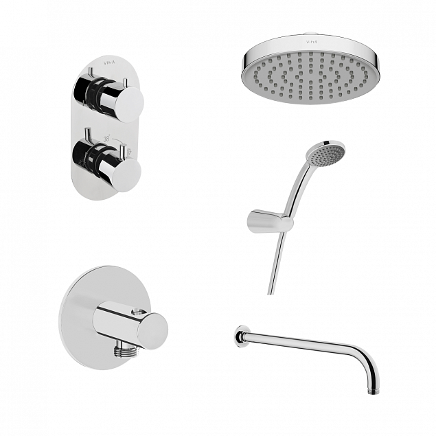 Комплект смесителей VitrA AquaHeat (Аквахит) 458593, хром фото 1