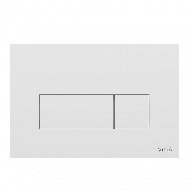 Кнопка смыва для инсталляции VitrA Root Square (Рут Скуэр) 740-2300, глянцевая, белая двойный смыв фото 1