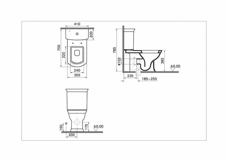 Унитаз-компакт напольный VitrA Serenada (Серенада) 9722B003-7203, с сиденьем микролифт, белый, санитарный фарфор, антибактериальное покрытие Hygiene (Хайджн) фото 7