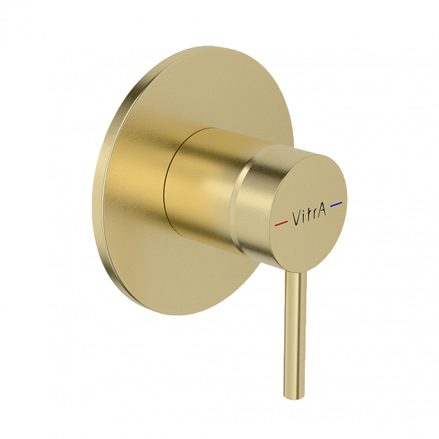 Встраиваемый смеситель для ванны VitrA Minimax Round (Минимакс Раунд) A4371025EXP, брашированное золото фото 1