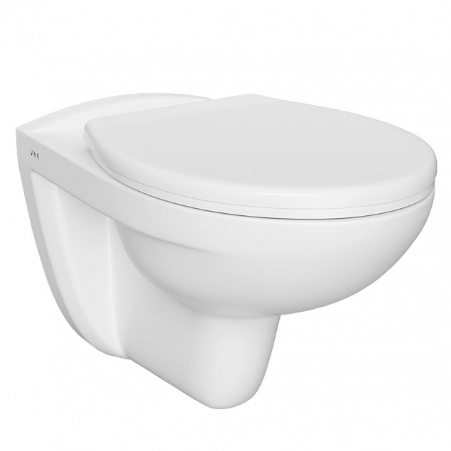 Подвесной унитаз VitrA Normus (Нормус) 6855B003-0101, ободковый Open-Rim, белый, санитарный фарфор, антибактериальное покрытие Hygiene (Хайджн) фото 1