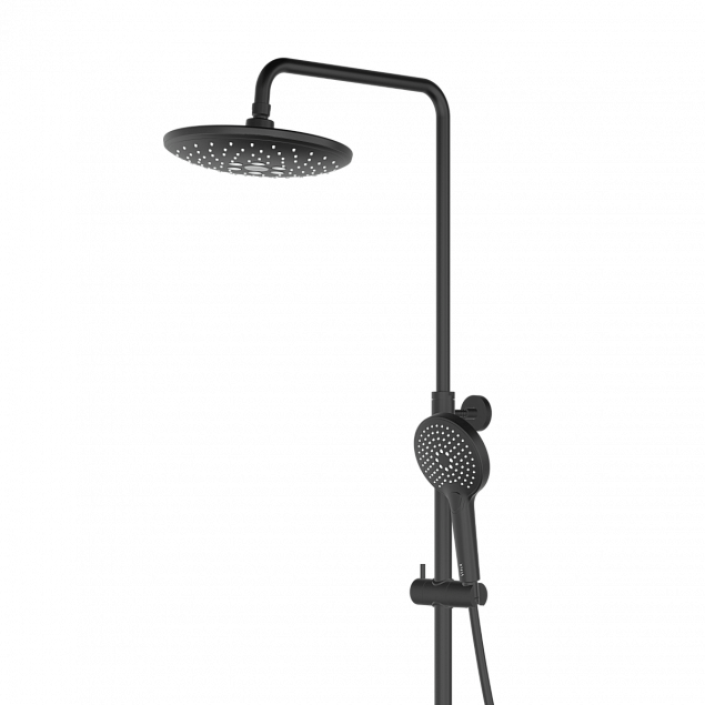 Душевая система VitrA Aquaheat(Аквахит) A4720536EXP, с термостатическим смесителем и ручным душем, матовая черная, латунь фото 5