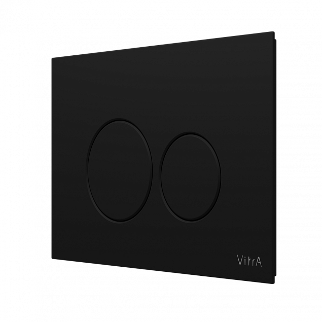 Кнопка смыва для инсталляции VitrA Origin (Ориджин) 740-2411, матовая черная двойный смыв фото 2