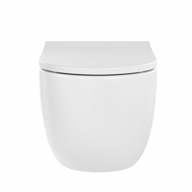 Подвесной унитаз VitrA Sento (Сенто) 7878B003-0075, безободковый смыв торнадо QuantumFlush (КвантумФлаш), белый, санитарный фарфор, антибактериальное покрытие Hygiene (Хайджн) фото 2