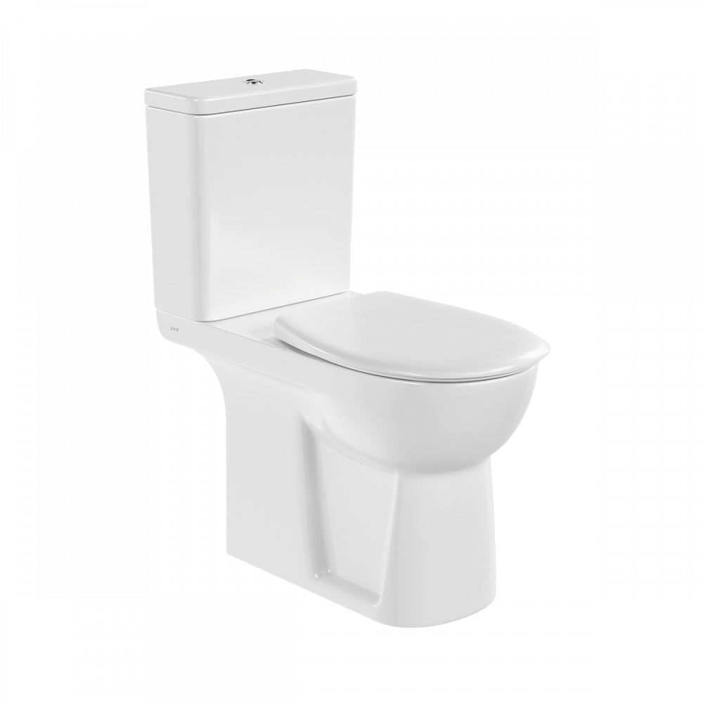 Унитаз-компакт напольный VitrA Conforma (Конформа) 9899B003-7200, с сиденьем без микролифта, белый, санитарный фарфор, антибактериальное покрытие Hygiene (Хайджн)