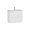 Тумба с раковиной для ванной VitrA Mia Plus Round (Мия Плюс Раунд) 69824, 80 см, глянцевая, белая ДСП фото 3