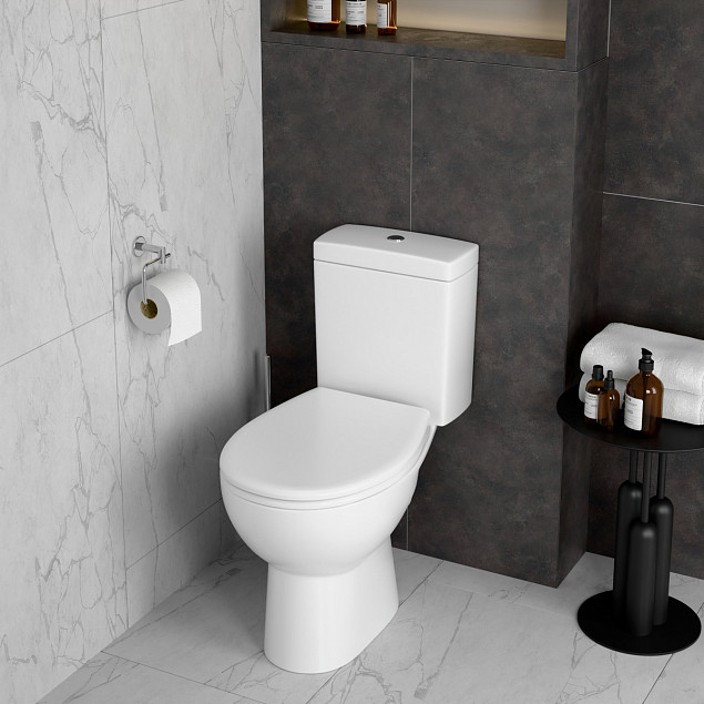 Унитаз-компакт напольный VitrA S10 9864B003-7201, с сиденьем без микролифта, белый, санитарный фарфор, антибактериальное покрытие Hygiene (Хайджн) фото 6