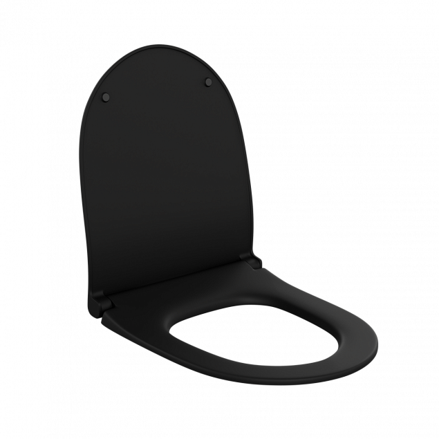 Сиденье для унитаза VitrA Sento (Сенто) 120-483-009, круглое матовое черное дюропласт, с микролифтом фото 3