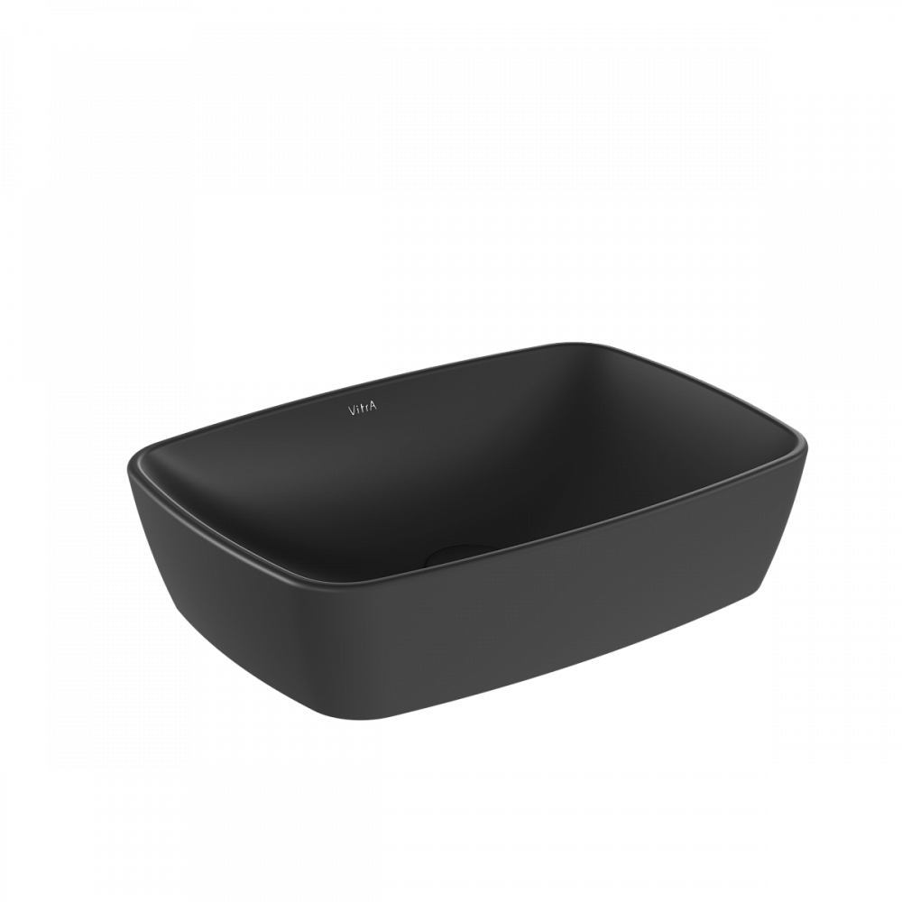 Раковина чаша VitrA Shift (Шифт) 7075B083-0016, 55 x 38 см, накладная, черная, антибактериальное покрытие Hygiene (Хайджн)