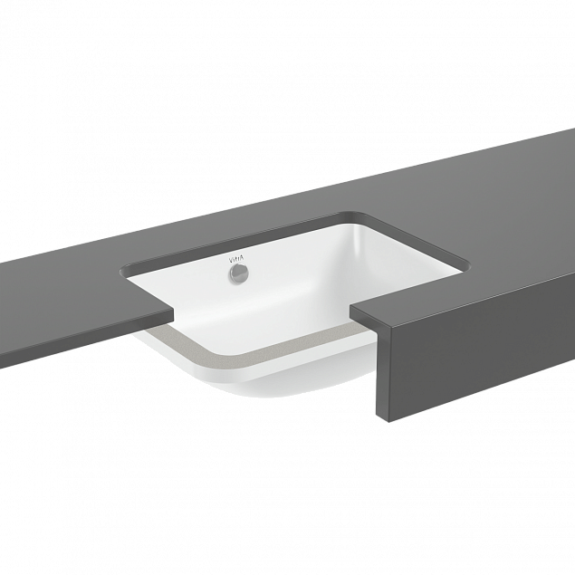 Встраиваемая снизу раковина VitrA S20 5474B003-0618, 50 x 37 см, прямоугольная, белая, антибактериальное покрытие Hygiene (Хайджн) фото 4
