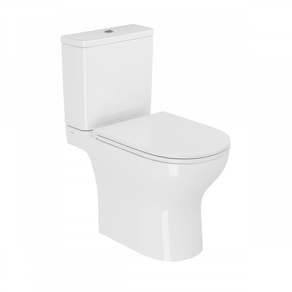 Унитаз-компакт напольный VitrA M50 9889B003-7200, безободковый, смыв торнадо VortexFlush (ВортексФлаш), с сиденьем микролифт, белый, санитарный фарфор