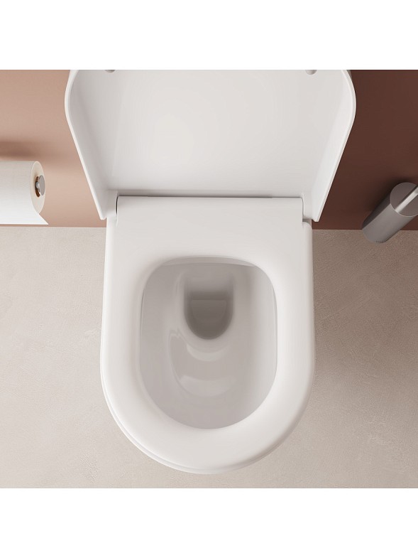 Подвесной унитаз Mia Round SmoothFlush, безободковый фото 10